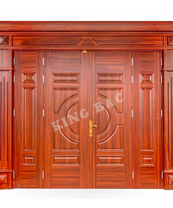 CỬA THÉP VÂN GỖ 4 CÁNH LUXURY KING BAC 01