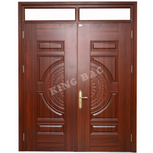 CỬA THÉP VÂN GỖ 2 CÁNH KING BAC 01