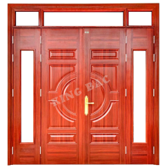 CỬA THÉP VÂN GỖ 4 CÁNH KING BAC 12