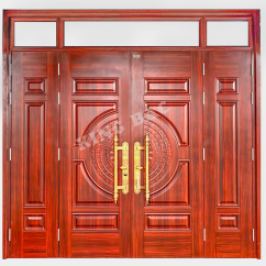 CỬA THÉP VÂN GỖ 4 CÁNH KING BAC 13