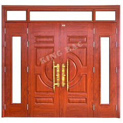 CỬA THÉP VÂN GỖ 4 CÁNH KING BAC 15