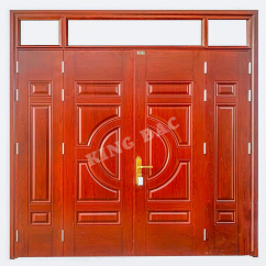CỬA THÉP VÂN GỖ 4 CÁNH KING BAC 16