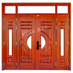 CỬA THÉP VÂN GỖ 4 CÁNH KING BAC 18