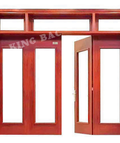 CỬA THÉP VÂN GỖ 4 CÁNH KING BAC 19