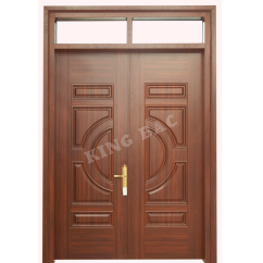 CỬA THÉP VÂN GỖ 2 CÁNH KING BAC 02