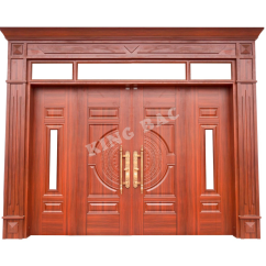 CỬA THÉP VÂN GỖ 4 CÁNH LUXURY KING BAC 03