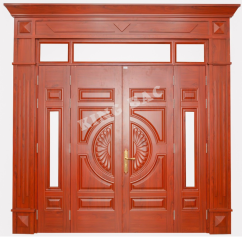 CỬA THÉP VÂN GỖ 4 CÁNH LUXURY KING BAC 04