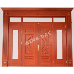 CỬA THÉP VÂN GỖ 4 CÁNH LUXURY KING BAC 05