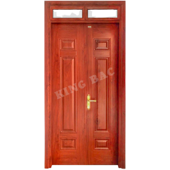 CỬA THÉP VÂN GỖ 2 CÁNH KING BAC 06