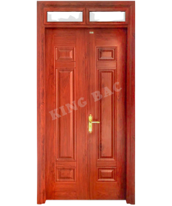 CỬA THÉP VÂN GỖ 2 CÁNH KING BAC 06