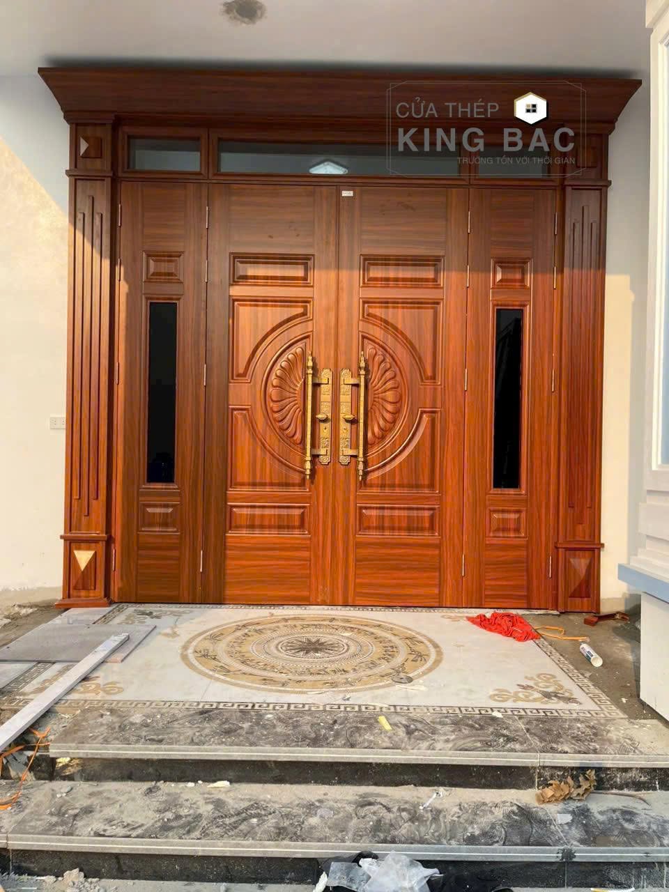 CỬA THÉP VÂN GỖ 4 CÁNH LUXURY KING BAC 02 - Ảnh 4