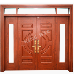 CỬA THÉP VÂN GỖ 4 CÁNH KING BAC 10