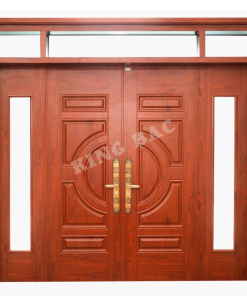 CỬA THÉP VÂN GỖ 4 CÁNH KING BAC 10