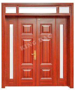 CỬA THÉP VÂN GỖ 4 CÁNH KING BAC 03