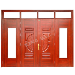 CỬA THÉP VÂN GỖ 4 CÁNH KING BAC 05