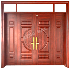 CỬA THÉP VÂN GỖ 4 CÁNH  KING BAC 06