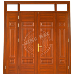 CỬA THÉP VÂN GỖ 4 CÁNH KING BAC 07