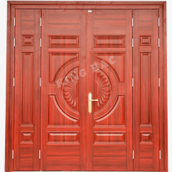 CỬA THÉP VÂN GỖ 4 CÁNH KING BAC 08