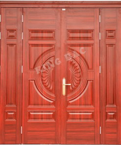 CỬA THÉP VÂN GỖ 4 CÁNH KING BAC 08