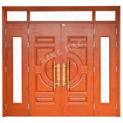 CỬA THÉP VÂN GỖ 4 CÁNH KING BAC 09