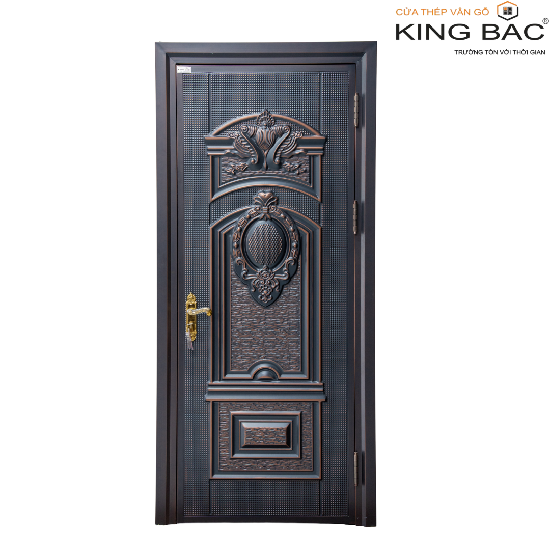 CỬA THÉP VÂN GỖ 1 CÁNH LUXURY 1