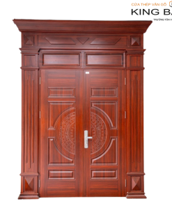 CỬA THÉP VÂN GỖ KING BAC 2 CÁNH 08