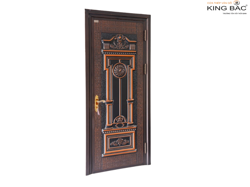 CỬA THÉP VÂN GỖ 1 CÁNH LUXURY 3 - Ảnh 3