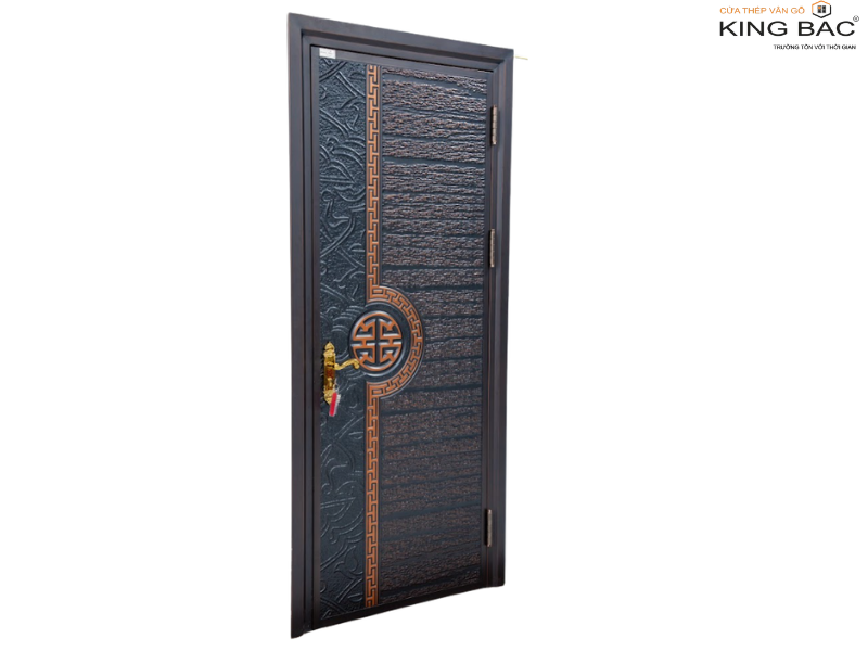 CỬA THÉP VÂN GỖ 1 CÁNH LUXURY 6 - Ảnh 3