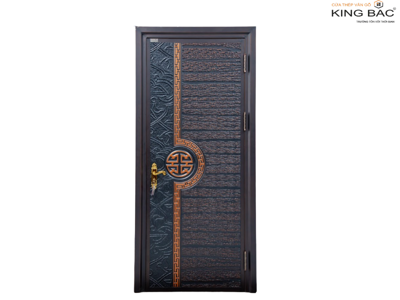 CỬA THÉP VÂN GỖ 1 CÁNH LUXURY 6